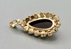 Antieke gouden hanger met granaat. 2025/875., Ophalen of Verzenden, Goud, Hanger, Met edelsteen