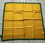 Vintage Zijden Sjaal groen geel hockey, Ophalen of Verzenden, Zo goed als nieuw, Maat 46/48 (XL) of groter, Sjaal