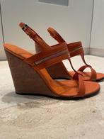 VICINI sandalette met sleehak, maat 37,5, oranje, Vicini, Verzenden, Oranje, Sandalen of Muiltjes
