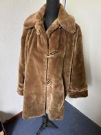 United colors of Benetton faux fur coat mt xl z.g.a.n., Kleding | Dames, Ophalen of Verzenden, Bruin, Zo goed als nieuw, Maat 46/48 (XL) of groter