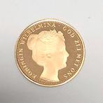Gouden 10 Gulden Wilhelmina 1898 tientje 585 Herslag, Verzenden, Goud, Koningin Wilhelmina, Losse munt