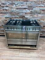 Luxe Smeg Fornuis 6 pits + Grill & 2 ovens RVS 120 cm, 60 cm of meer, 5 kookzones of meer, Grill, Vrijstaand