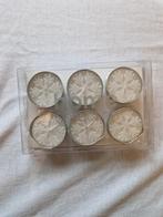 Sneeuwvlok Kaarsen - Nieuw in verpakking, Overige materialen, Wit, Nieuw, Ophalen of Verzenden