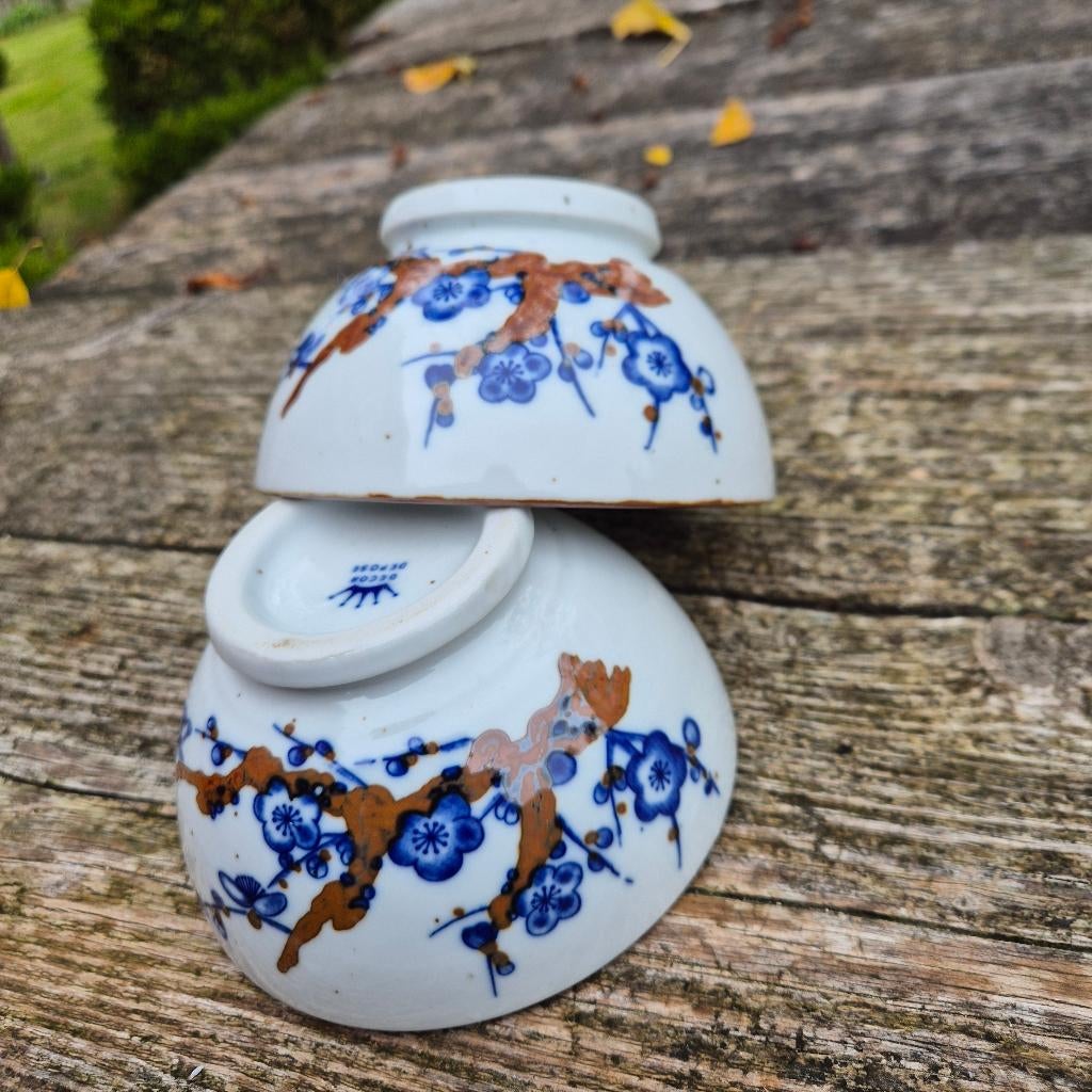 2 vintage Blue Crown Hallmark Stoneware bowls / kommen 13cm, Ophalen of Verzenden, Zo goed als nieuw, Overige stijlen, Kom(men)