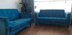 2,5 zits turquoise bank(jes)/ 2x 2,5 zits of aparte koop, Huis en Inrichting, Banken | Bankstellen, Ophalen, Gebruikt, 75 tot 100 cm