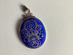 vintage blauwe gesigneerde Rosenthal hanger, Blauw, Ophalen of Verzenden, Zo goed als nieuw, Bloem of Plant
