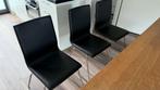 3x IKEA Volfgang Eetkamerstoelen Zwart black dining chairs, Ophalen, Gebruikt, Drie, Zwart