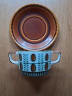 Vintage Boch Belgium soepkom met schotel, Antiek en Kunst, Antiek | Keramiek en Aardewerk, Ophalen of Verzenden