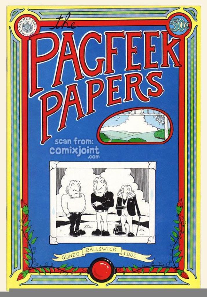 The Pagfeek Papers - One-shot (1973) Kitchen Sink Press, Boeken, Strips | Comics, Zo goed als nieuw, Eén comic, Amerika, Verzenden