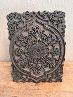 Antiek hout print blok textiel Indonesie India mandala, Ophalen of Verzenden