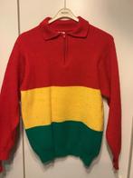 Trui rood, geel, groen- Carnaval. Feestelijke outfit!, Ophalen of Verzenden, Gedragen, Maat 52/54 (L), Rood