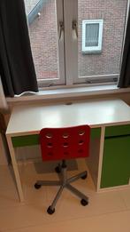 Kinder bureau ikea groen wit en bureaustoel rood, Ophalen, Gebruikt, Overige typen