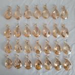 28 gekleurde pegels diamant druppels onderdelen kroonluchter, Ophalen of Verzenden, Gebruikt, Glas