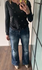 H&M breed wijd jeans spijkerbroek denim broek rechte pijp 33, Kleding | Dames, Spijkerbroeken en Jeans, H&M, Blauw, Nieuw, Ophalen of Verzenden