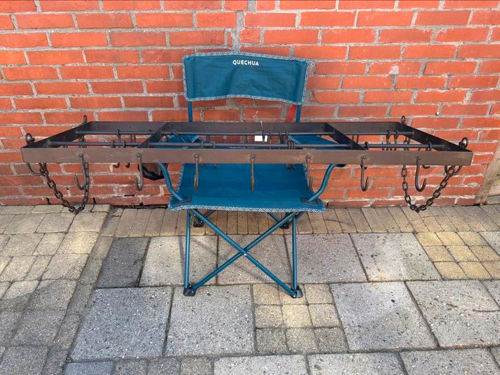 Industriële gietijzeren rek, Huis en Inrichting, Woonaccessoires | Overige, Zo goed als nieuw, Ophalen