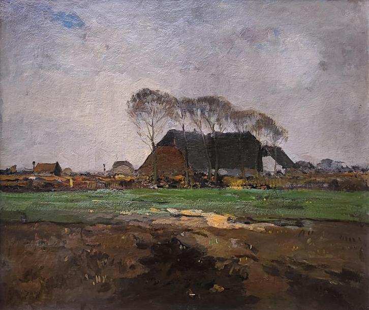 jaap Sax, 1891-1982, 50x60cm paneel, incl. lijst, 450,- euro, Antiek en Kunst, Kunst | Schilderijen | Klassiek, Ophalen