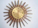 Midcentury sunburst Smiths wandklok / keukenklok | jaren 70, Ophalen of Verzenden, Zo goed als nieuw, Wandklok