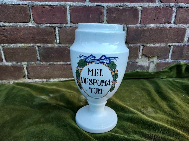 Apothekers pot met opschrift Mel Despumatum., Antiek en Kunst, Antiek | Keramiek en Aardewerk, Verzenden