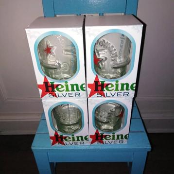 Heineken silver bierglazen in doosje 4 stuks beschikbaar voor biedingen