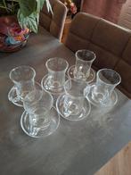 Turkse Theeset - 6 Kopjes & Schotels, Gebruikt, Ophalen of Verzenden, Glas, Effen