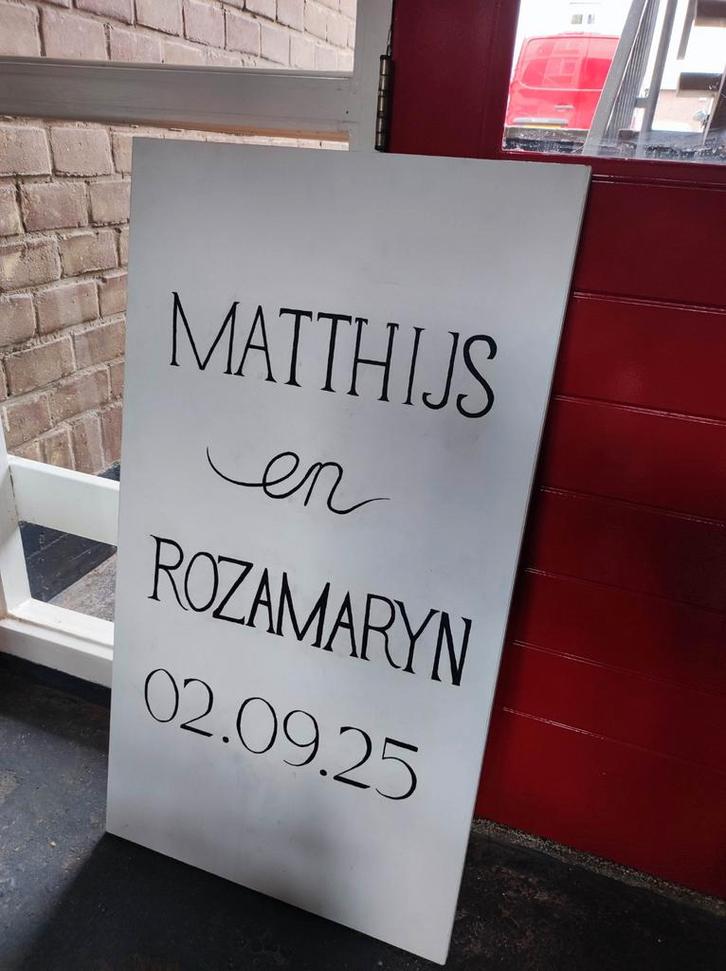 Welkombord Bruiloft, Hobby en Vrije tijd, Schilderen, Zo goed als nieuw, Ophalen of Verzenden