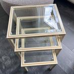 Pierre Vandel Paris. 4 mooie bijzettafels., Ophalen, Minder dan 55 cm, Rond, Zo goed als nieuw