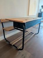 Vintage schoolbankje, Kinderen en Baby's, Kinderkamer | Tafels en Stoelen, Ophalen, Gebruikt, Stoel(en)
