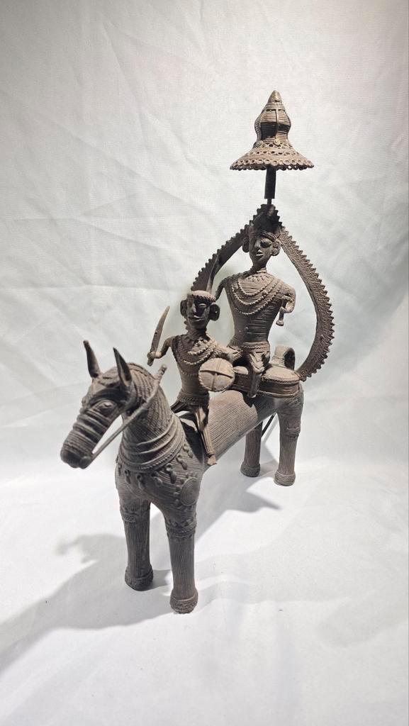 Brons Bastar Beeld, twee ruiters, Antiek en Kunst, Kunst | Beelden en Houtsnijwerken, Ophalen of Verzenden
