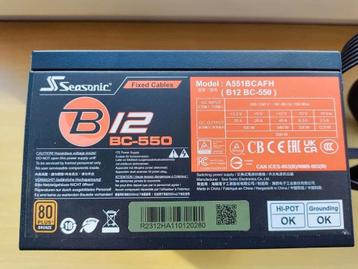 Seasonic 550W Voeding - Betrouwbaar en Krachtig beschikbaar voor biedingen