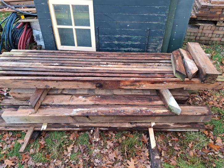 Partij Gebruikt Douglas Hout, Doe-het-zelf en Verbouw, Hout en Planken, Gebruikt, Balk, Overige houtsoorten, Minder dan 200 cm