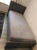 Ikea bed Malm grijs, Grijs, 90 cm, Ophalen of Verzenden, Eenpersoons