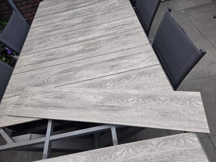 Tierra Tuinset - Zo Goed Als Nieuw!, Tuin en Terras, Tuintafels, Zo goed als nieuw, Rechthoekig, Kunststof, Ophalen