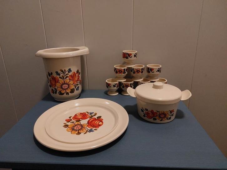 Vintage Emsa set bloemen jaren 60, Verzamelen, Retro, Huis en Inrichting, Ophalen of Verzenden