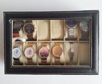 Collectie horloges in fraaie display, Overige merken, Overige materialen, Gebruikt, Verzenden