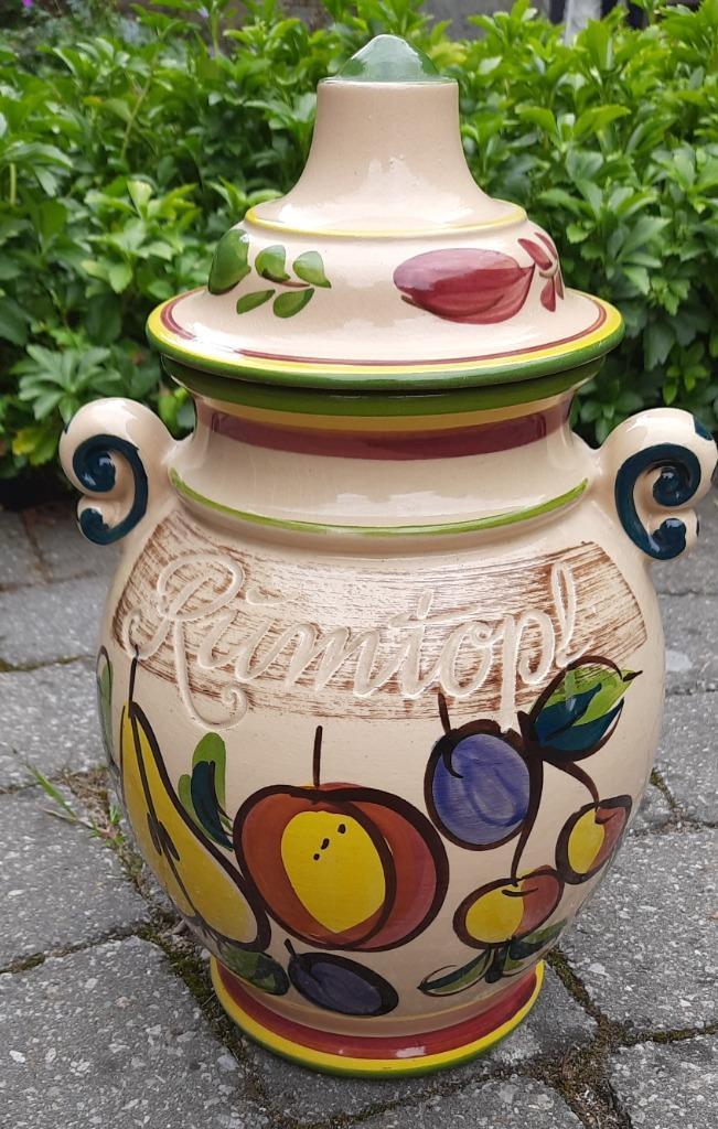 Origineel aardewerken beschilderde Rumtopf, Hobby en Vrije tijd, Overige Hobby en Vrije tijd, Zo goed als nieuw, Ophalen