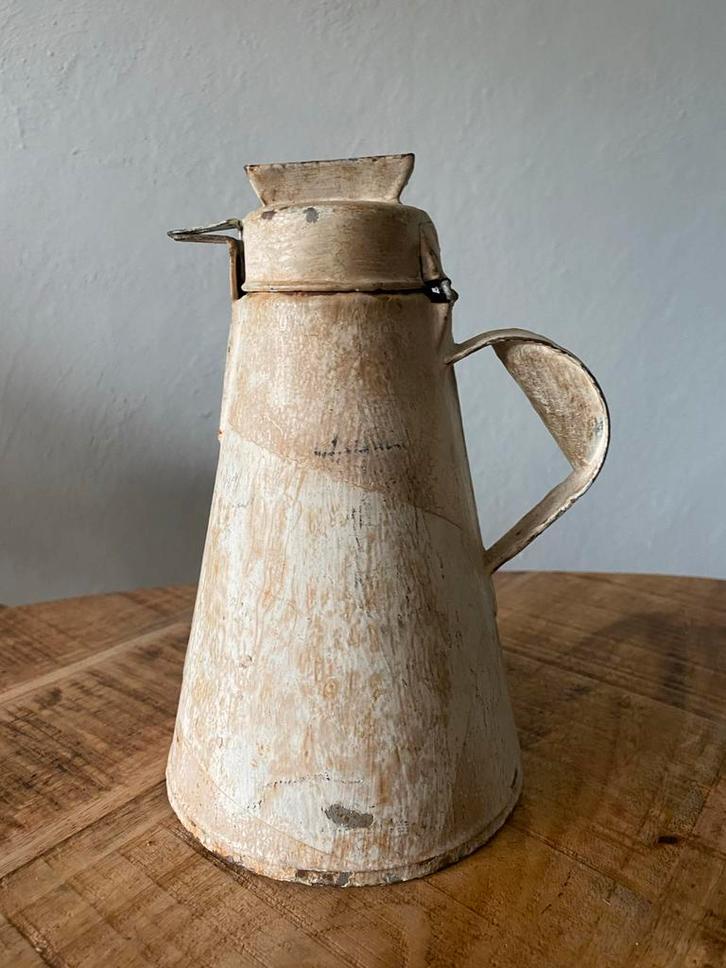 Oude Emaille Bus - Collectebus uit Frankrijk, Antiek en Kunst, Antiek | Religie, Ophalen of Verzenden