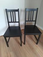 Massief houten eetkamer stoelen,, Ophalen, Strak, Twee, Bruin