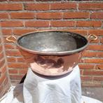Grote antieke koperen jampan confiturepan pan 38cm & 2.9 kg, Ophalen of Verzenden, Gebruikt, Overige materialen, Koekenpan of Braadpan