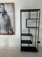 Vakkenkast zwart 76x35x182 b-d-h, Huis en Inrichting, Kasten | Wandmeubels, Ophalen, Met plank(en), Zo goed als nieuw, Minder dan 150 cm