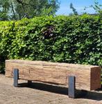 Hardhouten Azobe tuinbanken op maat gemaakt, Tuin en Terras, Tuinbanken, Ophalen, Zo goed als nieuw, Hout