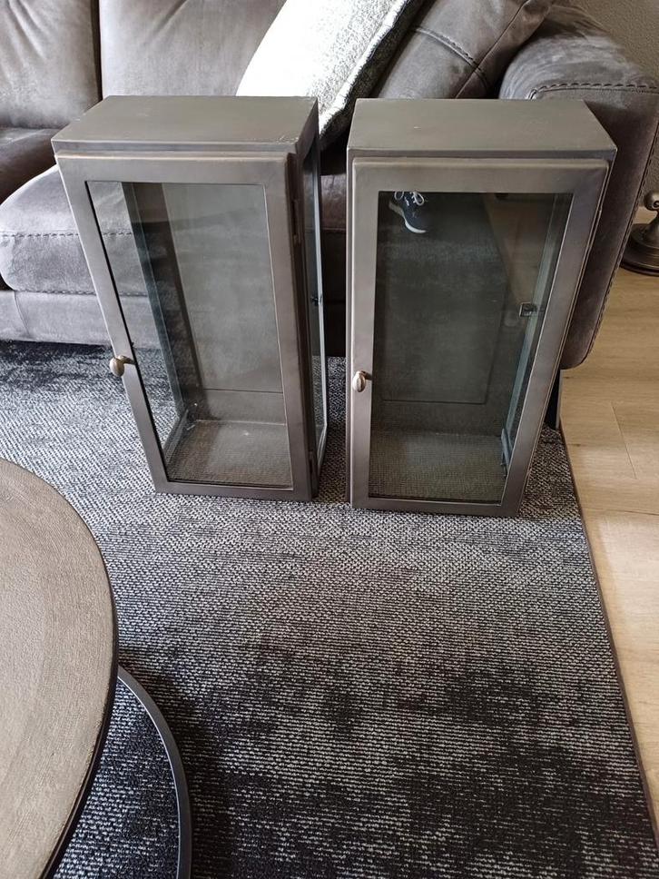 2 Be Pure Vitrinekastjes, Huis en Inrichting, Kasten | Vitrinekasten, Gebruikt, Minder dan 100 cm, Minder dan 50 cm, 25 tot 50 cm