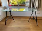 Bureautafel Ikea glas, Huis en Inrichting, Bureaus, Ophalen, Zo goed als nieuw, Bureau