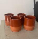 Kopjes van terracotta 4x, Antiek en Kunst, Antiek | Keramiek en Aardewerk, Ophalen