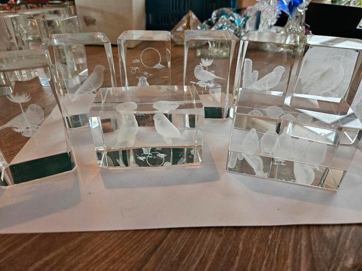 Glazen Vogel Beeldjes - Set van Verschillende Designs 3, Antiek en Kunst, Antiek | Glas en Kristal, Ophalen of Verzenden