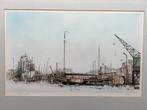 Scheepshelling Koningspoort Rotterdam, aquarel/tekening., Ophalen of Verzenden