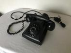 Oude Zwarte Bakelieten Telefoon Vintage Zwart Bakeliet PTT, Met draaischijf, Gebruikt, Ophalen of Verzenden