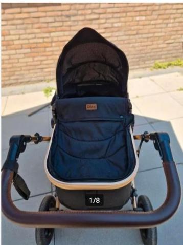 Ding Liam Black/Rose kinderwagen. beschikbaar voor biedingen