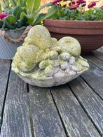 Stenen tuindecoratie tuinbeeld pot met fruit, Tuin en Terras, Tuinbeelden, Overige typen, Beton, Gebruikt, Ophalen of Verzenden