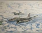 F16 Schilderij - Handgeschilderd, Groot Formaat, Ophalen of Verzenden