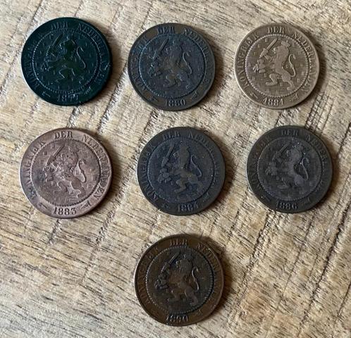 complete serie 2,5 cent / halve stuiver Willem III, Postzegels en Munten, Munten | Nederland, Setje, Overige waardes, Koning Willem III